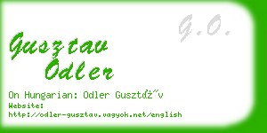 gusztav odler business card